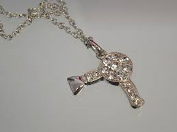 Hair Dryer Rhinestone Necklace - CLEARANCE